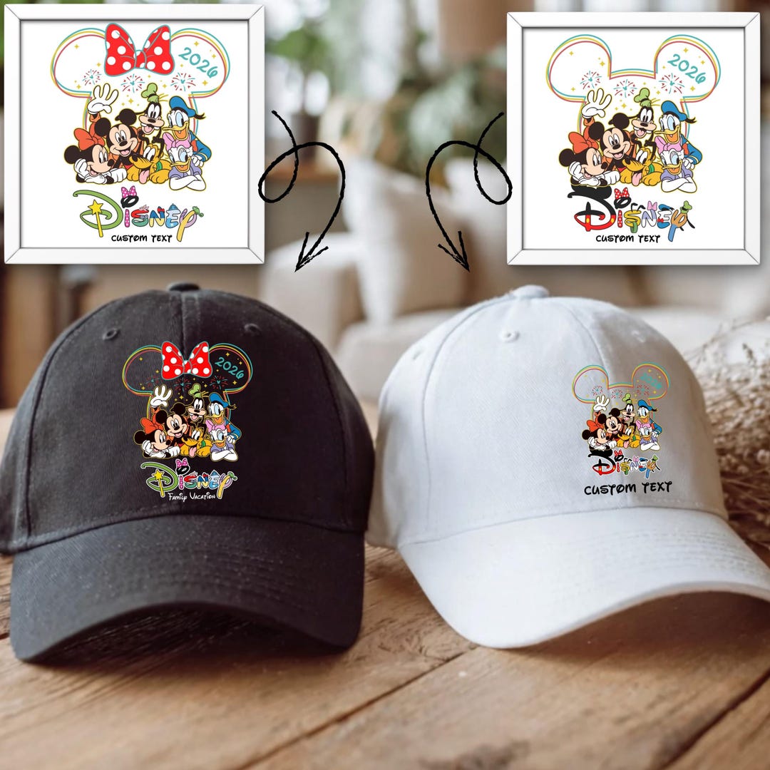 Custom Name Disney Vacation 2026 Hat, Personalized Family Disney Trip ...