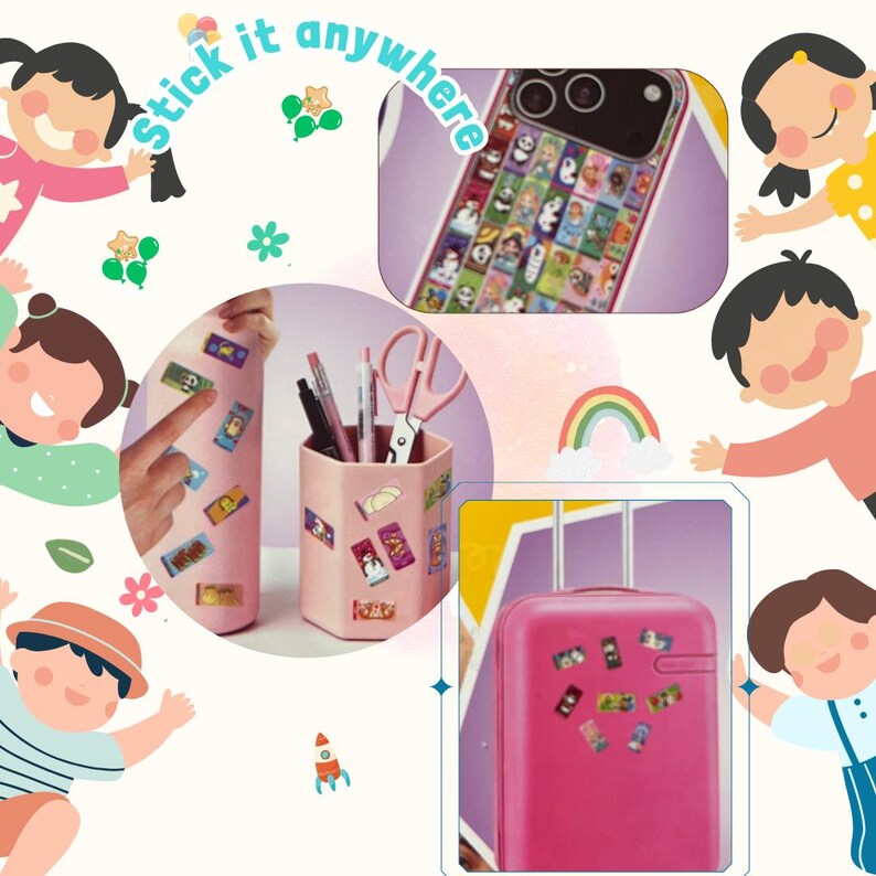 Homemade Sticker Book Sticki Rools DIY Sticker Roll Bracelet Kit, Necklace Kit, Sticki Rolls Craft, DIY ...