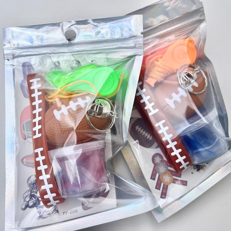 kids sports party bag of favors