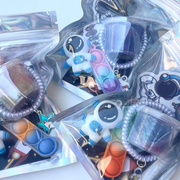 Space Party Favors for Kids, Astronaut Goodie Bags, Rocket Ship Galaxy Party Supplies, Outer Space Birthday Favors, fidget toys