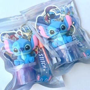 Alien Theme Party Favor, Kids Birthday, Stitch Keychain, Notebook and gel pen, Slime and sticker goodie bag