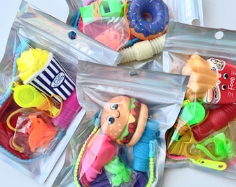 Birthday Party Squishy Favor Bags, Fidget Favors, Birthday Goody bag, Kids birthday Handout, Squishy pack, Kids Party fillers