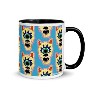 Tiger Cyclops Mug 11oz Ceramic Mug FREE US SHIPPING Colorful Mug Mug with Patter Kids mug Awesome mug Weird Mug Fun Mug image 3