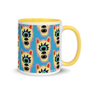 Tiger Cyclops Mug 11oz Ceramic Mug FREE US SHIPPING Colorful Mug Mug with Patter Kids mug Awesome mug Weird Mug Fun Mug image 5