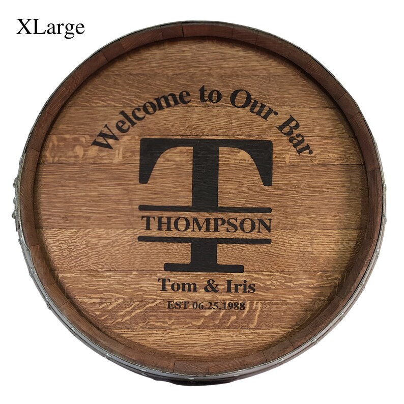 Personalized Lazy Susan/ Wine Barrel Top 24 Inch Lazy Susan/ Etsy