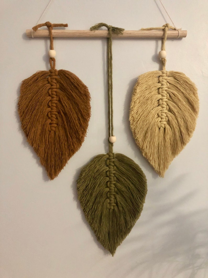 Macrame Kit Leaf Wall Hanging DIY Etsy UK