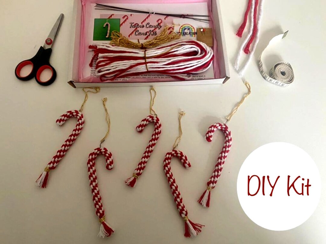 Candy Canes Christmas Decorations Kit DIY Etsy UK