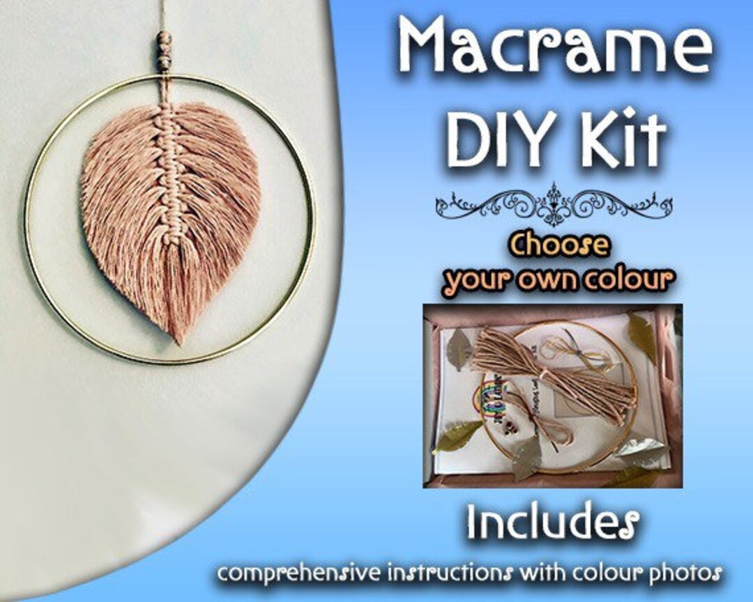 Macrame Kit Shelf 20 in Natural 