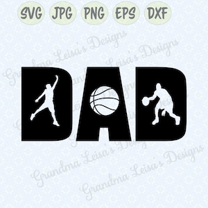 Basketball Dad - SVG png jpg dxf eps Cricut Silhouette Studio geschnitten Datei Vinyl Aufkleber, Tshirt Design, Schablone Vorlage