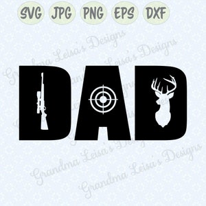 Hunting Dad - svg png jpg dxf eps cricut silhueta estúdio arquivo de corte decalque de vinil, design de camiseta, modelo de estêncil