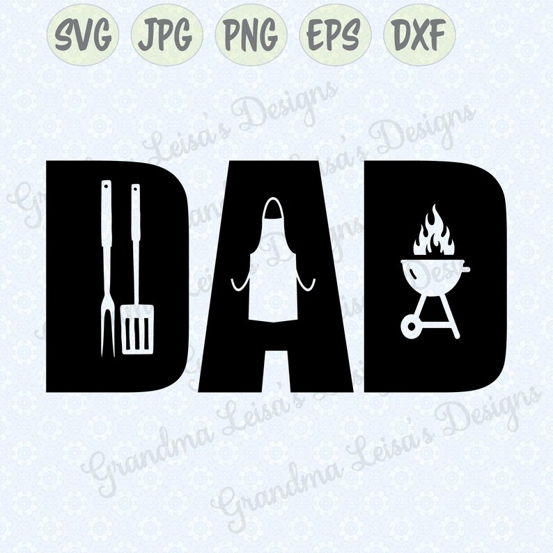 Download Grilling DAD svg png jpg dxf eps cricut silhouette | Etsy