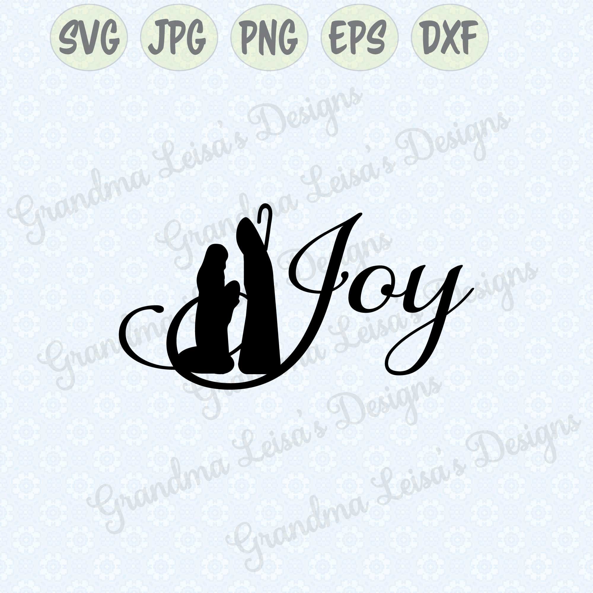 Download Joy Nativity svg png jpg dxf eps cricut silhouette | Etsy