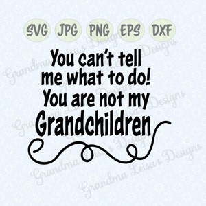 You are not my Grandchildren -  svg, png, jpg, dxf, eps, cricut, silhouette studio, cut file, vinyl decal, t-shirt design, stencil template