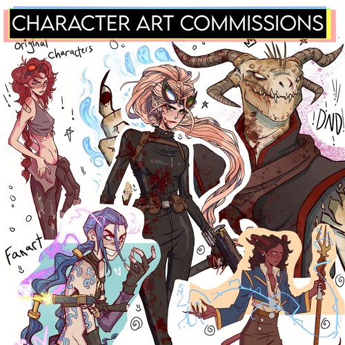 Custom Character Art Commissions - Etsy