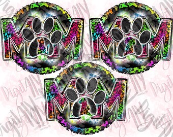 Lisa Frank inspired Dog mom/ Lisa Frank inspired cat mom / Lisa Frank inspired dog and cat mom / mom of both / digital download