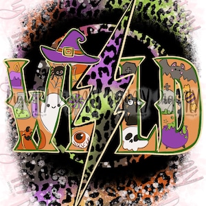 Spooky season/ wild/ sublimation/ png/ Lisa frank inspired/ digital print/ download and print