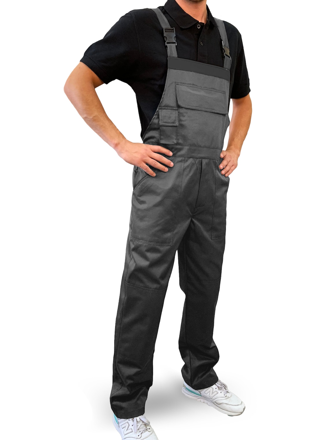 Workwear for men overalls Gray with black Etsy