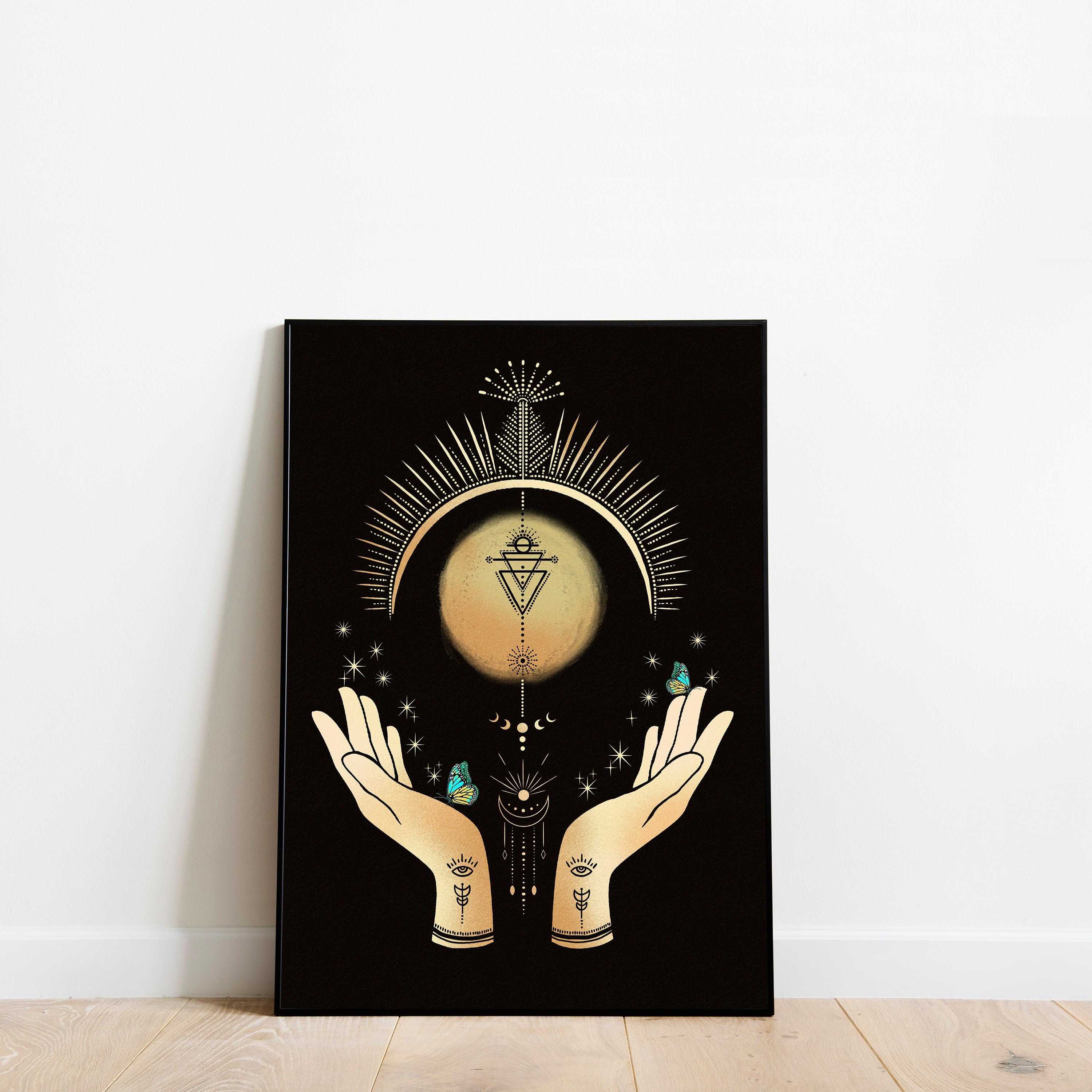 Mystical Hands A4 printed illustration | Etsy