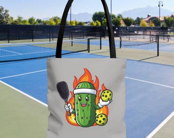 Pickleball Graphic Tote Bag, Quirky Sports Accessory