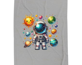 Astronaut Plush Blanket: Cozy Celestial Decor, Space Lover Gift