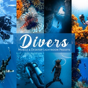 10 Underwater Diving Lightroom Presets for Mobile & Desktop, Underwater Photography Presets, GoPro Diving Photo Filters, Gift for Divers