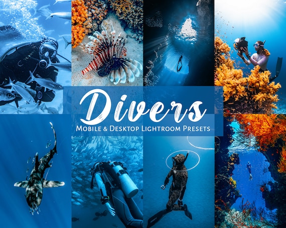 Underwater Lightroom Presets, Diving Photography Filters (Mobile & Desktop)