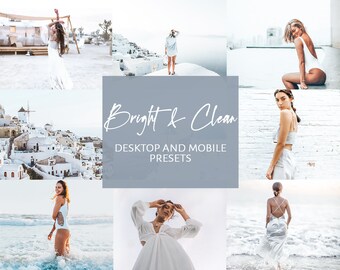 10 Lightroom Presets for Mobile & Desktop, Bright and Clean, Airy Presets, Mobile Presets, Instagram Presets, Blogger Presets