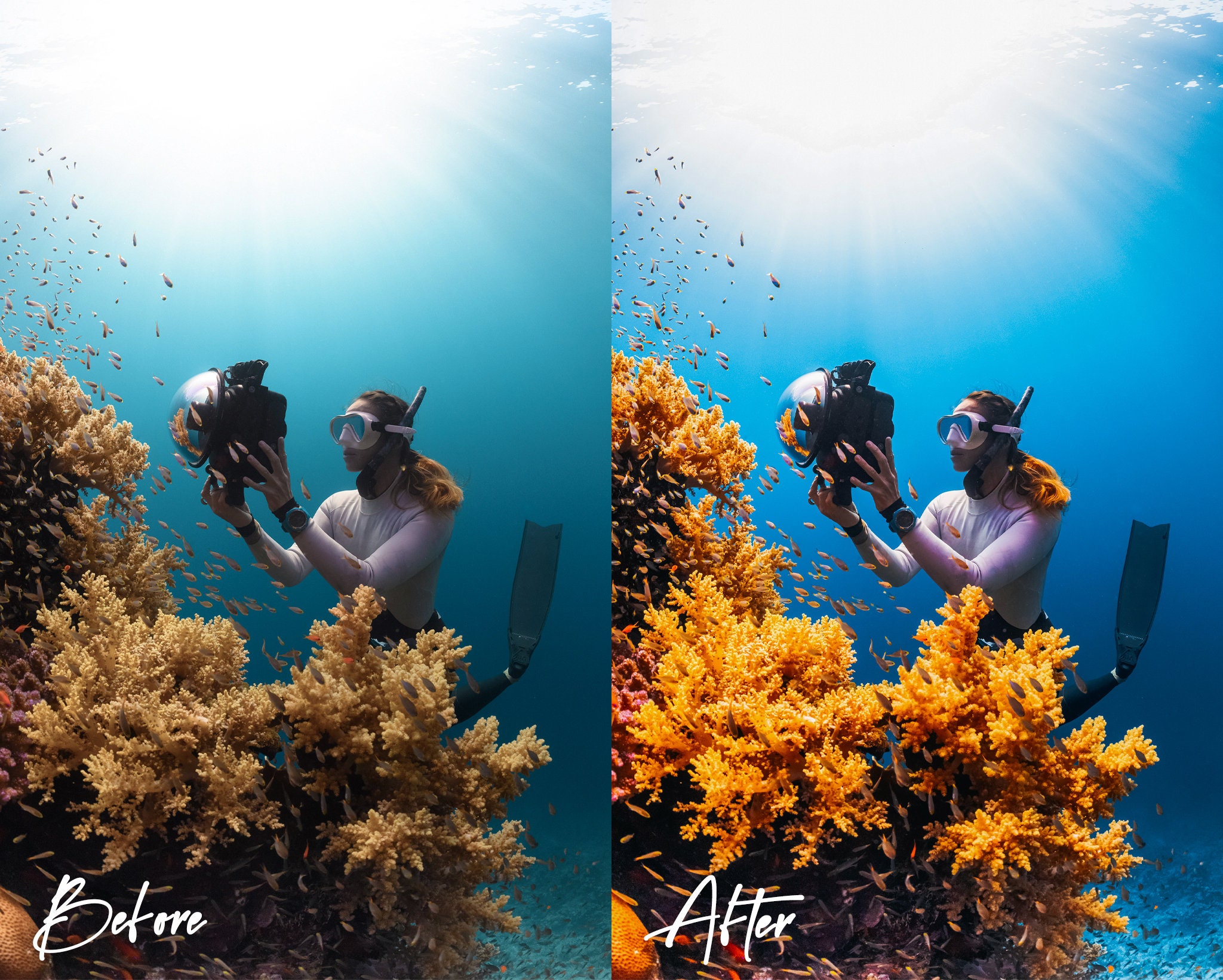 10 Underwater Diving Lightroom Presets for Mobile & Desktop Etsy
