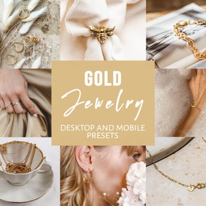6 Lightroom Presets for Mobile & Desktop, Product Jewelry Presets, Gold Jewellery Presets, Mobile Presets, Instagram Presets, Photo Filters