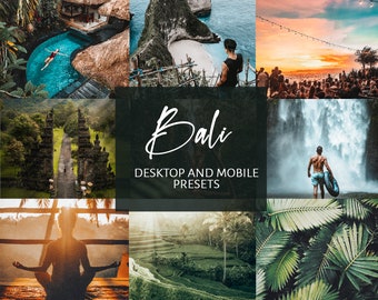 Bali Lightroom Presets, Mobile & Desktop, Tropical Travel (12 Photo Presets)