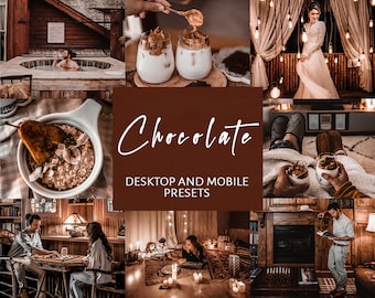 Chocolate Lightroom Presets, Warm Brown Tones (Mobile & Desktop)