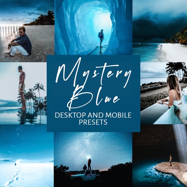 12 Lightroom Presets for Mobile & Desktop, Travel Presets, Outdoor Presets, Blue Presets, Mobile Presets, Instagram Presets, Video Filters