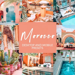 10 Lightroom Presets for Mobile & Desktop, Morocco Presets, Colorful Travel Presets, Warm Mobile Presets, Instagram Presets, Photo Filters