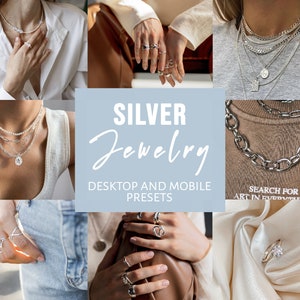 6 Lightroom Presets for Mobile & Desktop, Silver Jewelry Presets, Silver Product Presets, Mobile Presets, Instagram Presets, Photo Filters