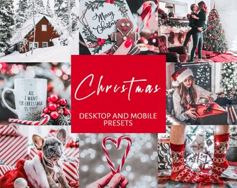 6 Lightroom Presets for Mobile & Desktop, Christmas Presets, Winter Presets, Mobile Presets, Instagram Presets, Blogger Presets, Filters