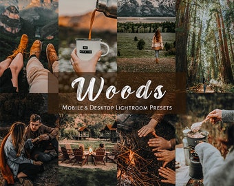 Moody Brown Lightroom Presets, Forest, Hiking, Travel (Mobile & Desktop)