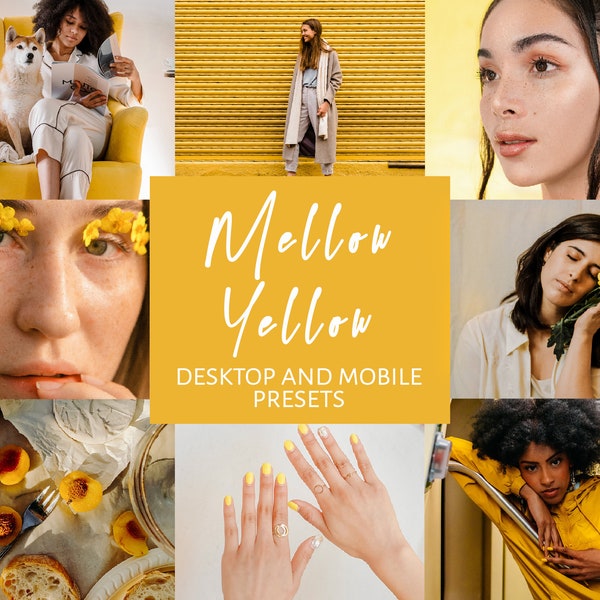 6 Lightroom Presets for Mobile & Desktop, Golden Yellow Presets ideal for Autumn shots, Mobile Instagram Presets, Blogger Presets