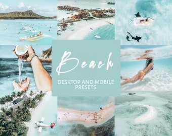 Beach Lightroom Presets – Mobile & Desktop, Blue Turquoise Filters