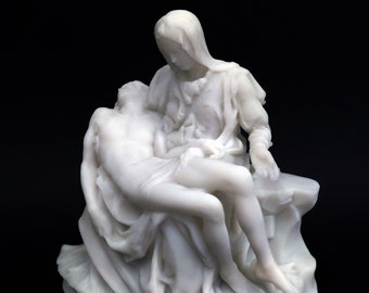 Michelangelo's Pieta Sculpture Jesus Christ & Mary Sacred Art Easter Resurrection Statue Christian Catholic Holy Cross Renaissance 3D Print