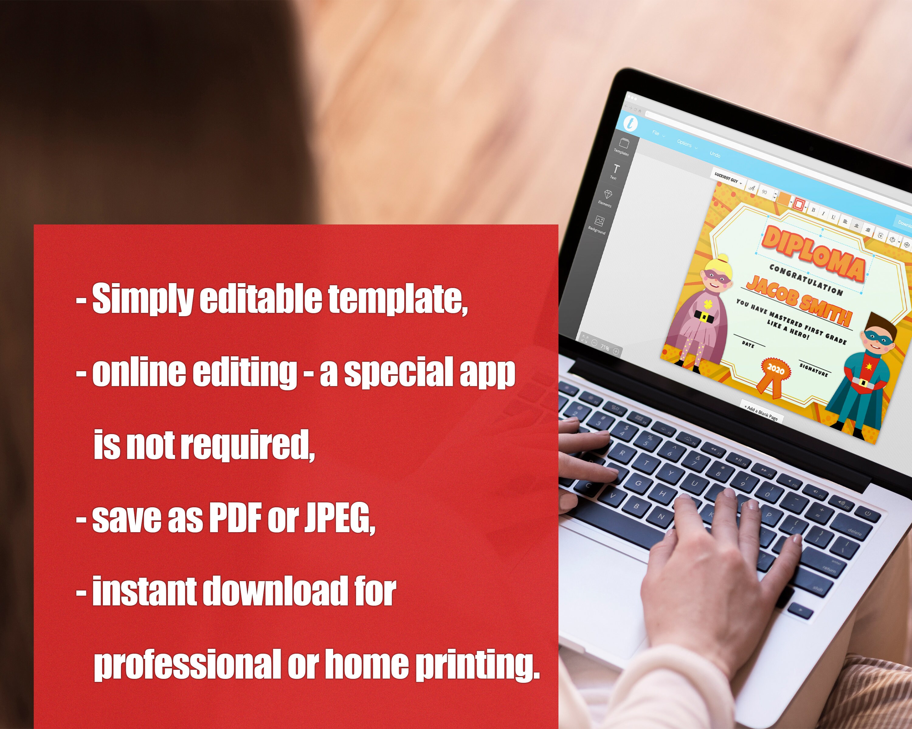 online-editable-first-grade-graduation-certificate-diploma-etsy