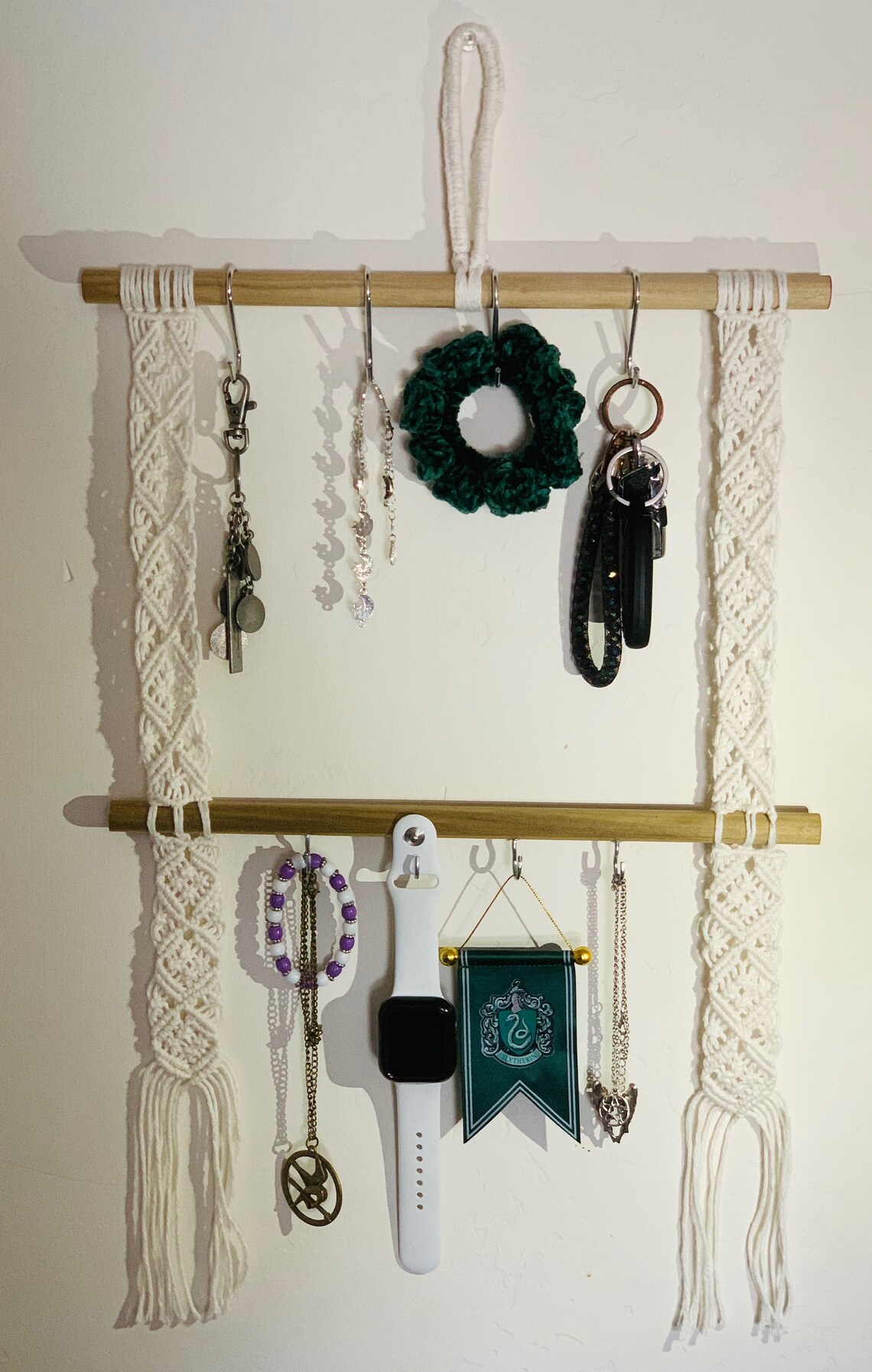 Macramé Jewelry Hanger Item Holder/Hanger Jewelry Hanger Etsy