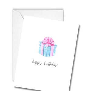 Presente cartão de aniversário