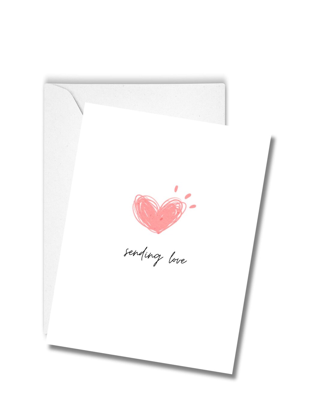 Sending Love Card - Etsy
