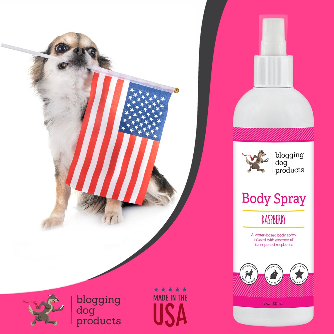 Pet deodorizer body spray Raspberry scent Safe for dogs Etsy