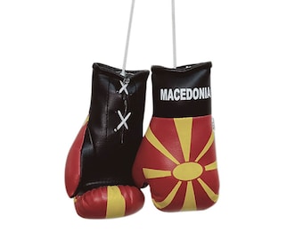 Macedonia Boxing Glove / Macedonia Flag /  Mini Macedonia Boxing Glove