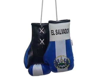 El Salvador Boxing Glove / El Salvador  Flag /  Mini El Salvador  Boxing Glove