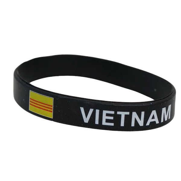 South Vietnam  Bracelet / South Vietnam  Flag Silicone Rubber Bracelet