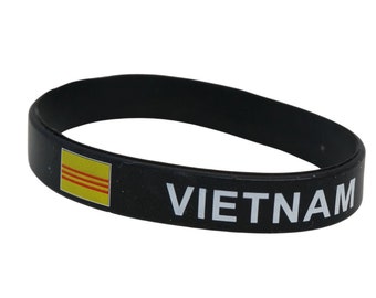 South Vietnam  Bracelet / South Vietnam  Flag Silicone Rubber Bracelet