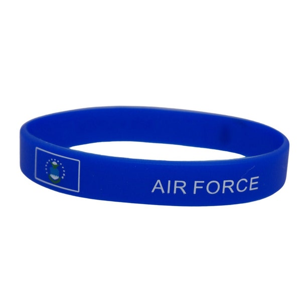 Air Force Bracelet / Air Force Flag Silicone Rubber Bracelet