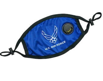 United States Air Force Mask / Face Mask WITH Filter pocket / Air Force Flag